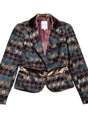 WALTER Luxury Wool Blend SILK Lined Business Casual Blazer Jacket Womens Size 8